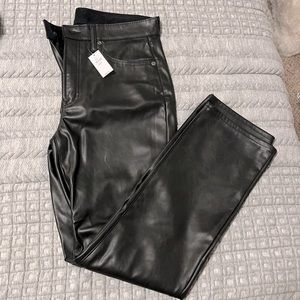 Faux leather straight leg pants NWT! Size 28/6